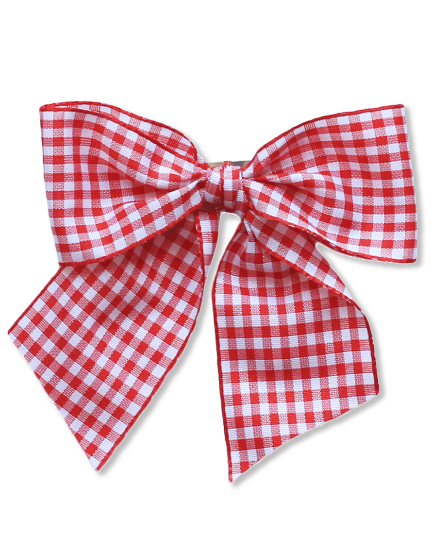 red gingham bow