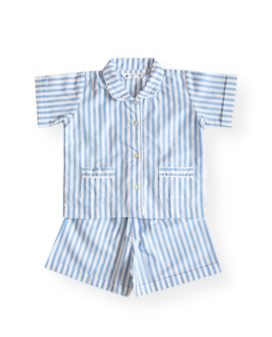 Leandre Stripe Boy Poplin Pyjamas