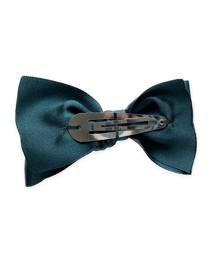 Big Satin Bow - Forest Green