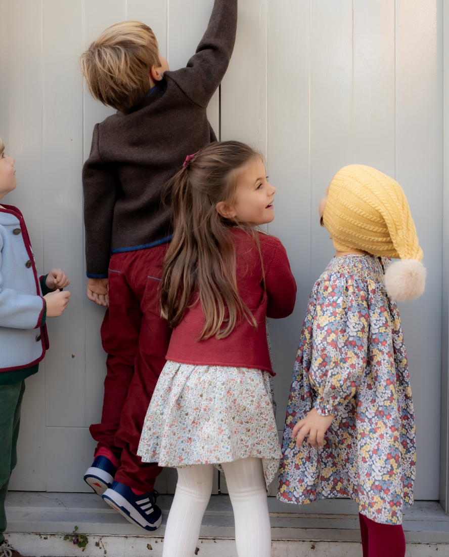 Coppelia Dress, Smocked Chamomile Flowers