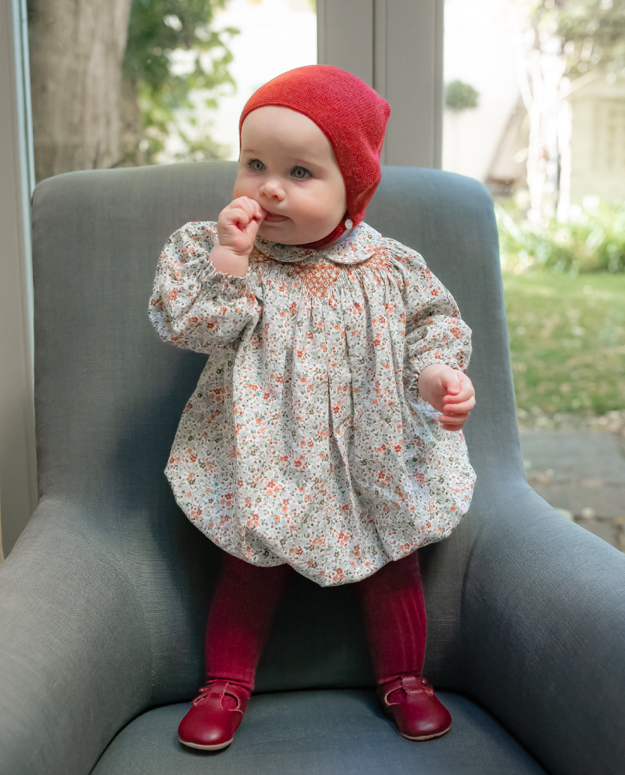Garter Weave Bonnet in Sienna