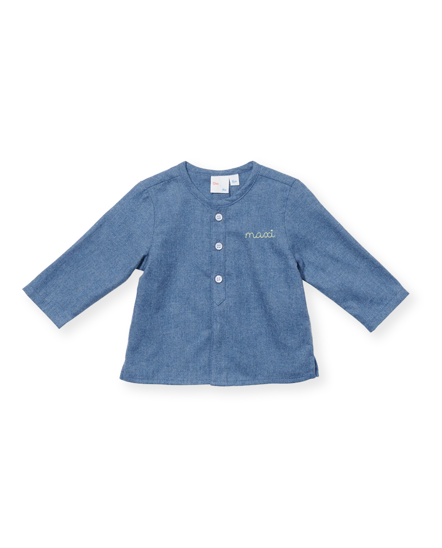 Lupo Baby Shirt Blue Flannel