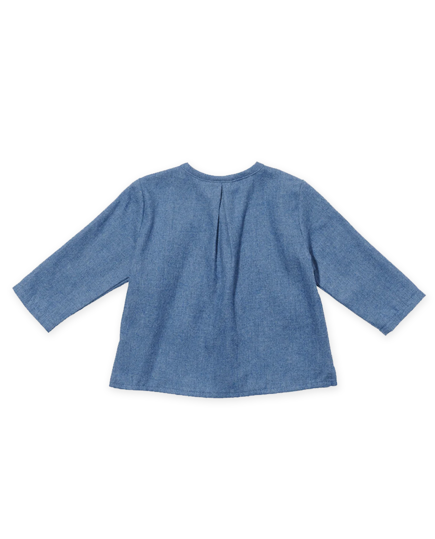 Lupo Baby Shirt Blue Flannel