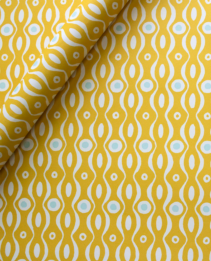 Add Gift Wrap - Persephone Mustard & Turquoise
