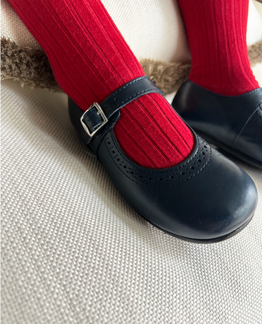 Mary-Jane Shoes, Picados Ajax Leather Navy Blue