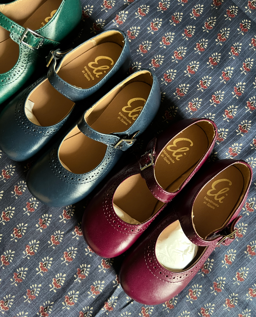 Mary-Jane Shoes, Picados Ajax Leather Burgundy