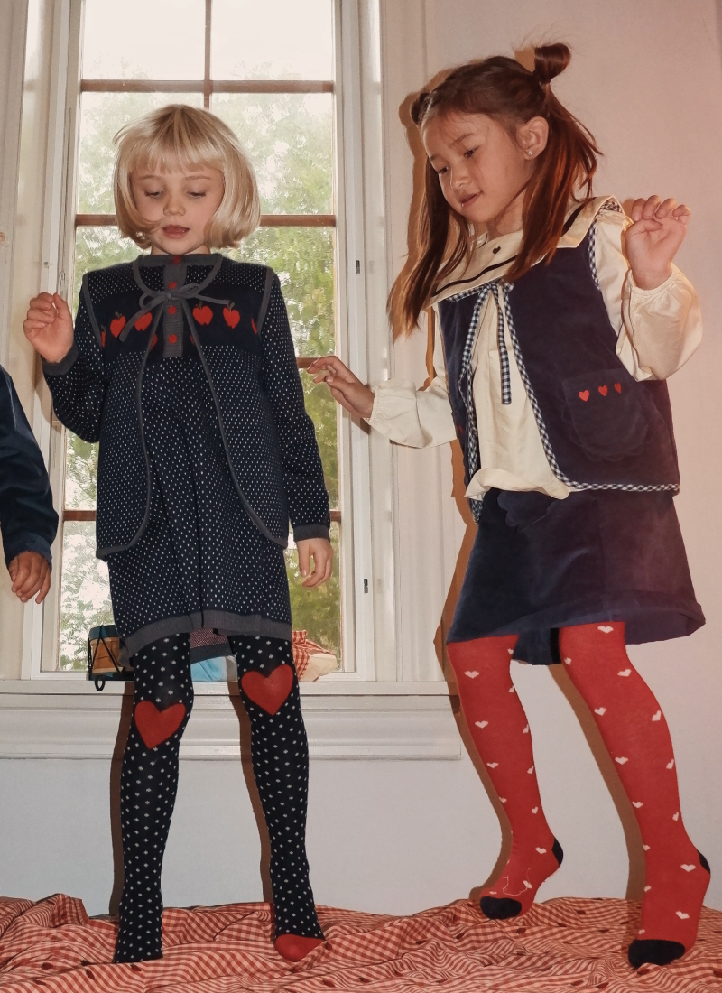 Billie Girls Skirt, Navy Blue Corduroy