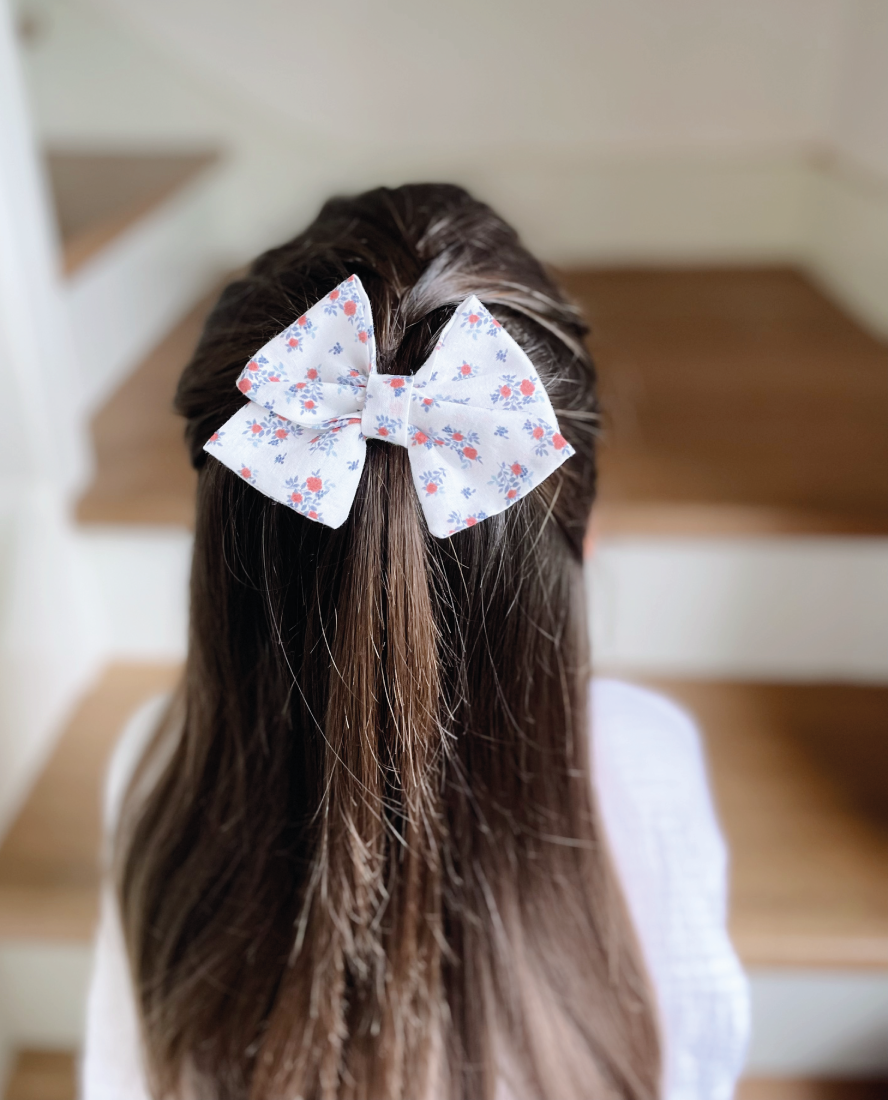 Beryl Cotton Floral Hair Bow