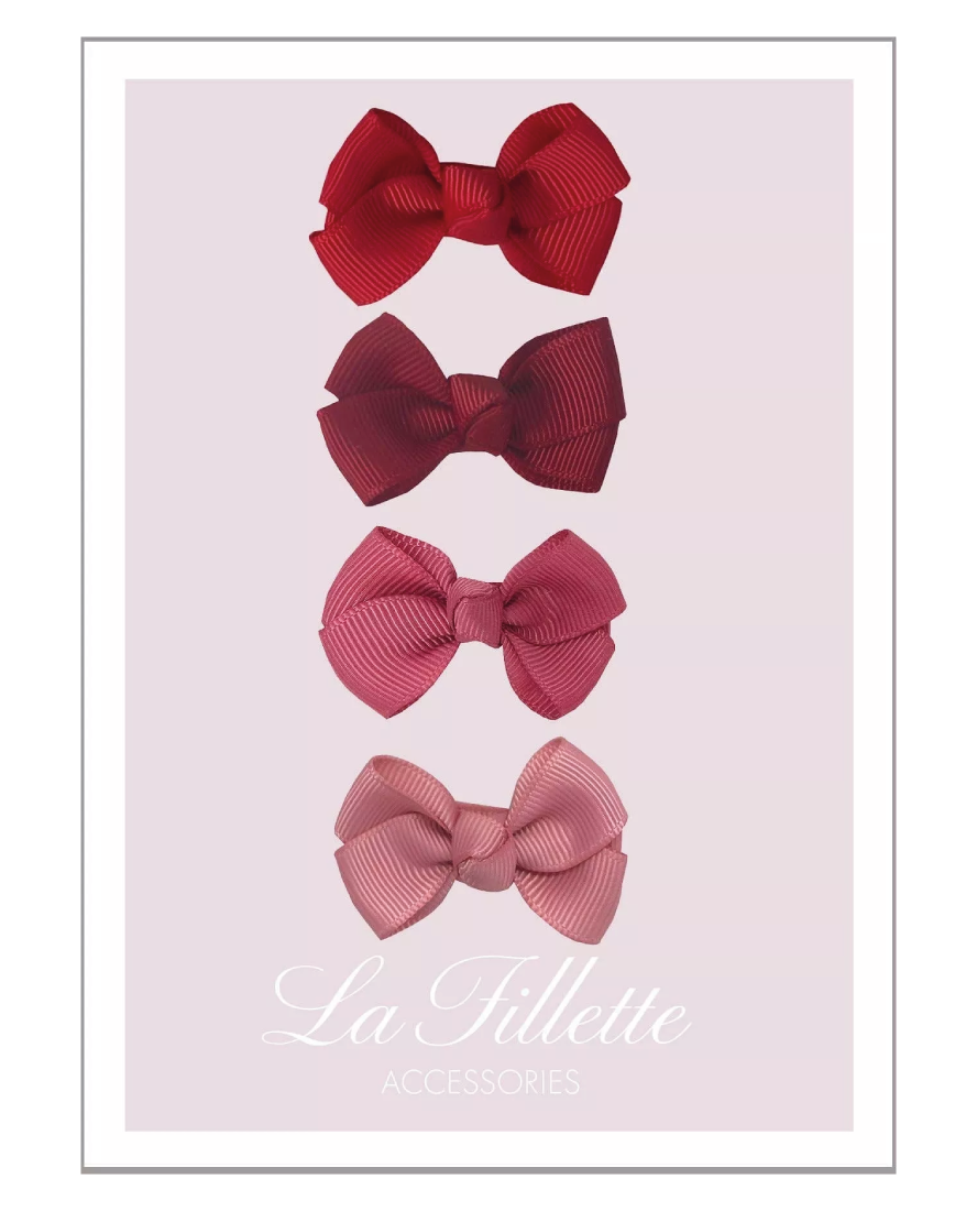 Estelle Mini Hair Clip Set - Rose