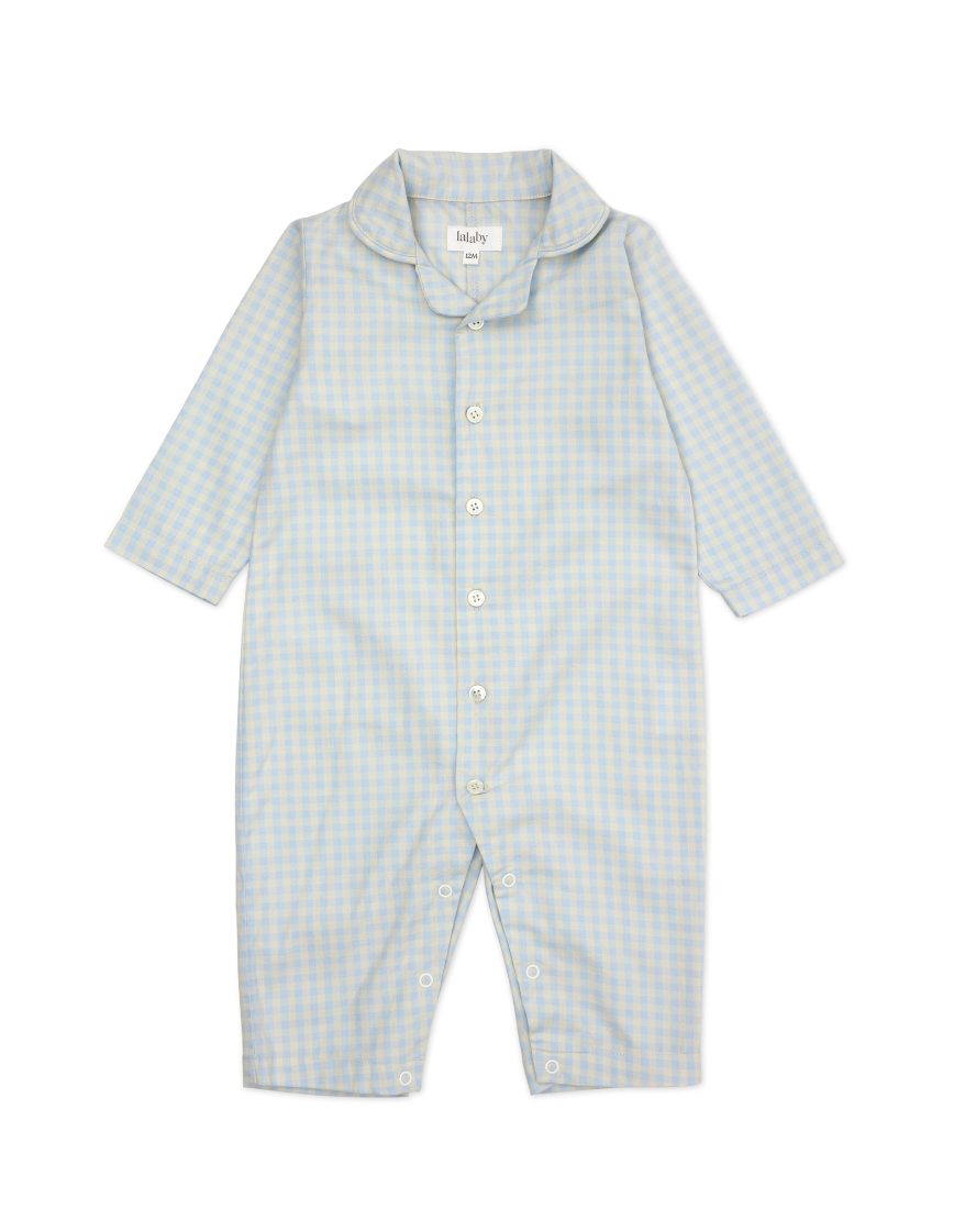 Classic Gingham Baby Pyjama Suit