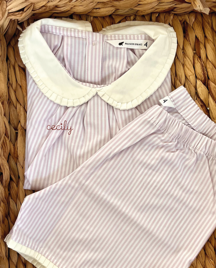 Aurore Stripe Girl Summer Pyjamas