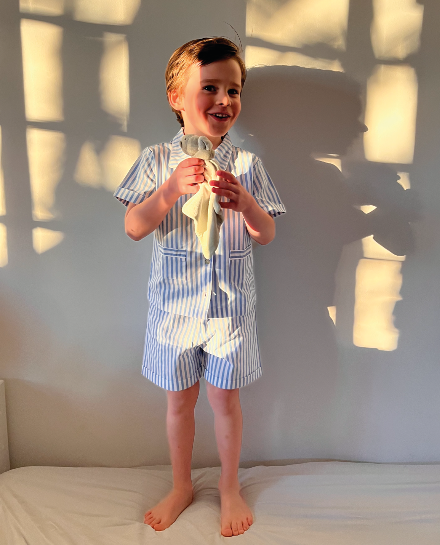 Leandre Stripe Boy Poplin Pyjamas