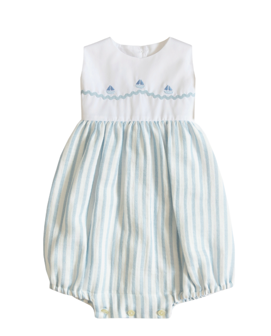 Italian Baby Romper with Boat Embroidery