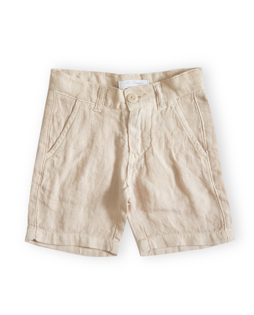 Boy's Italian Linen Bermuda Shorts