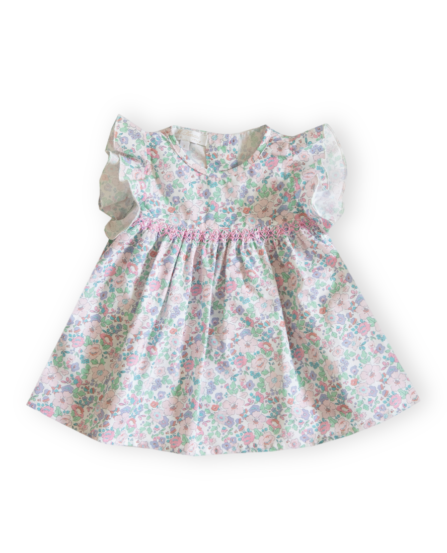 Hand-Smocked Girl Blouse Liberty Floral