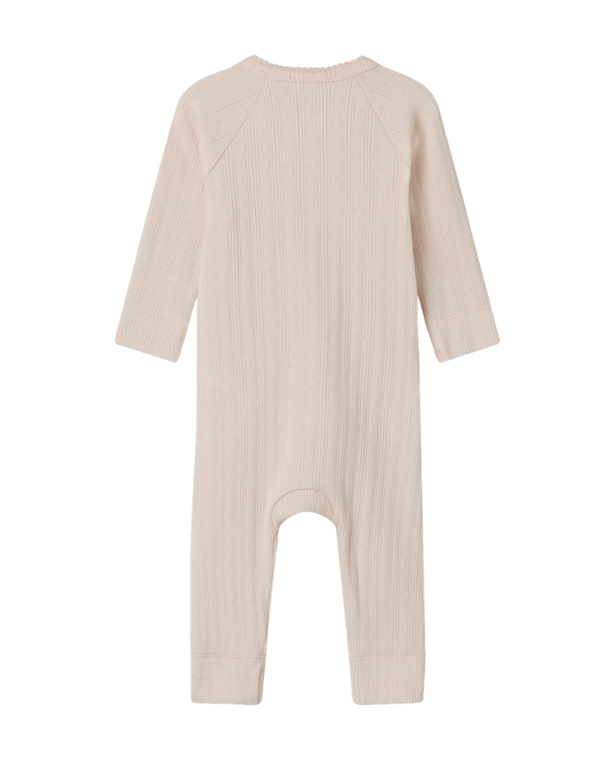 Rula Onesie, Cotton Pointelle in Misty Pink