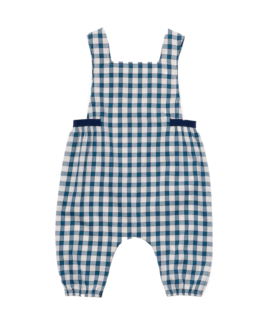 Scout Baby Overalls, Blue Picnic Gingham