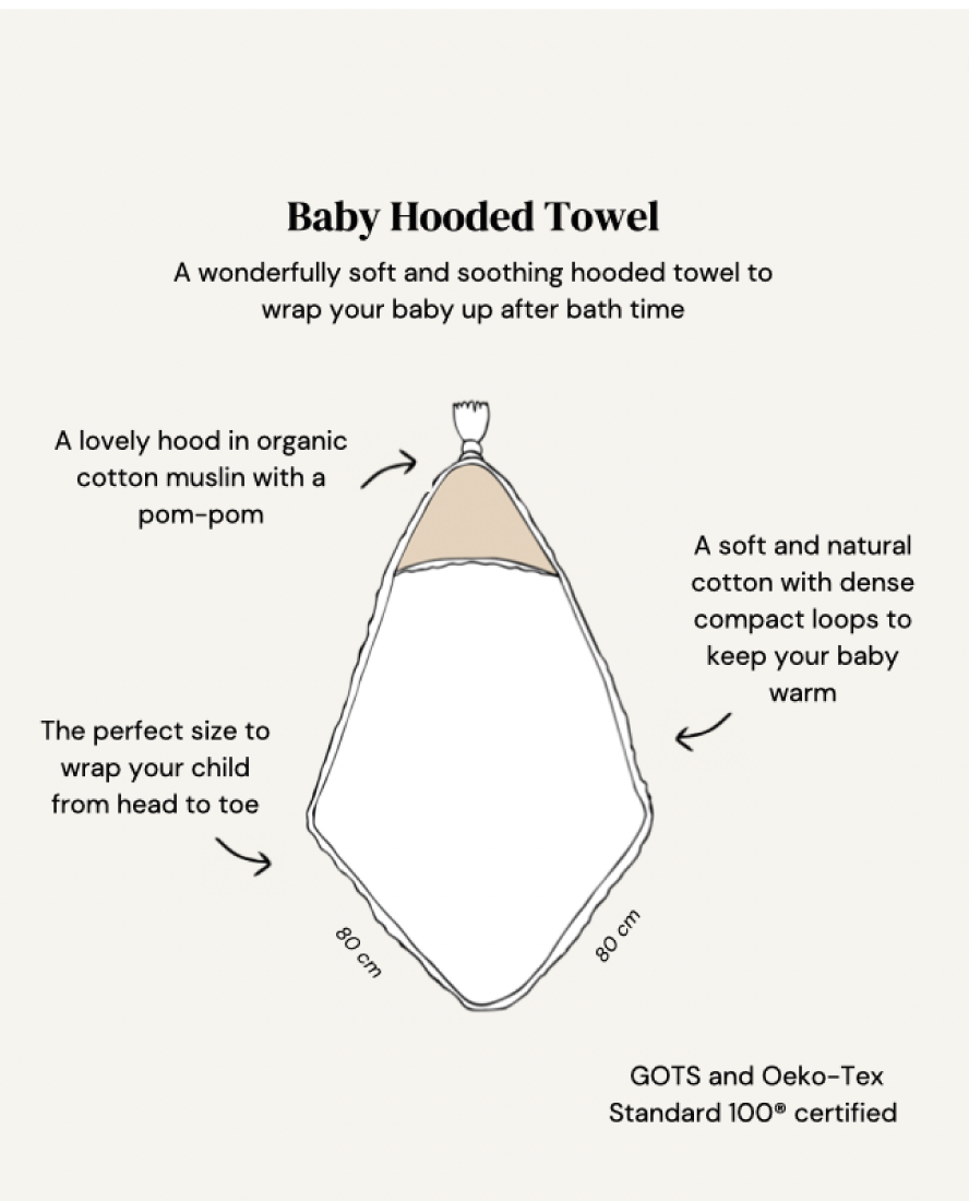Plumbago Hooded Baby Towel
