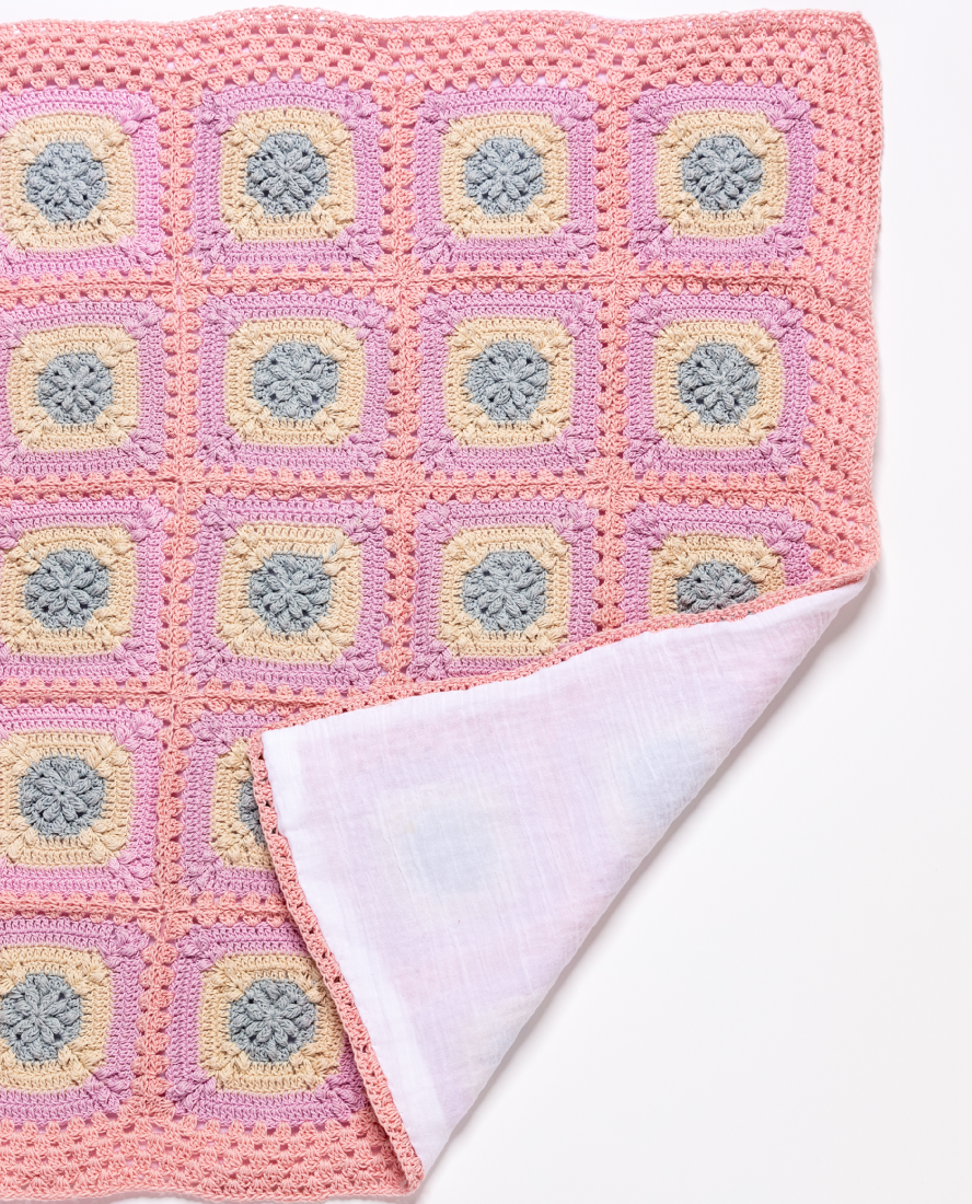 Granny Square Blanket, Candy Cloud