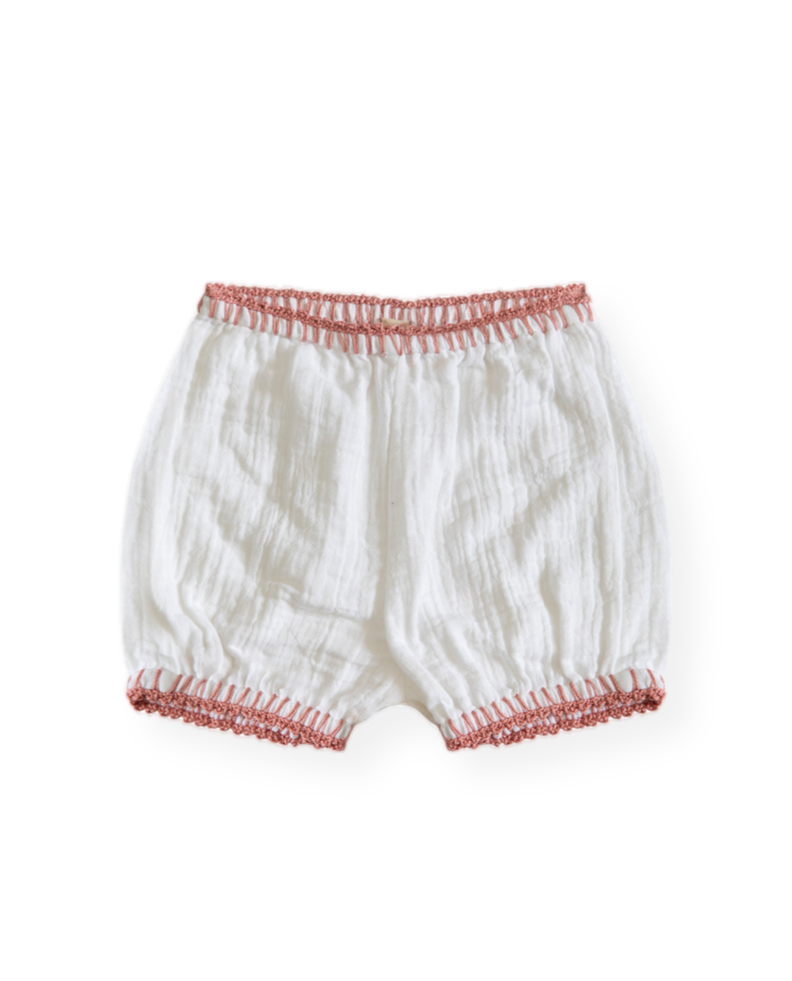 Parker Baby Bloomers with Crochet Trim
