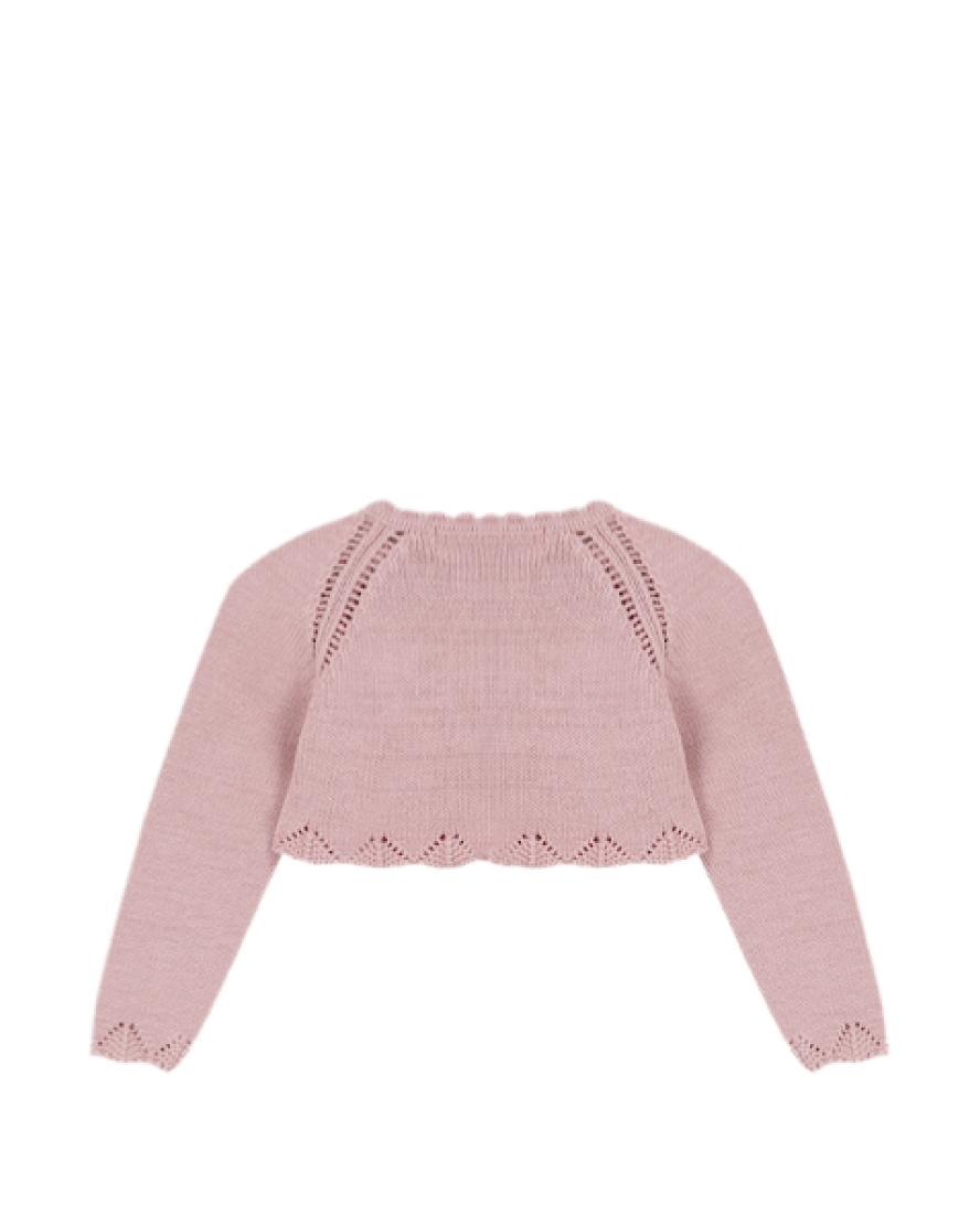 ‘Peaches’ Cropped Girl's Cardigan