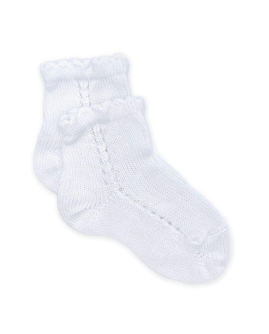 Openwork Socks in White