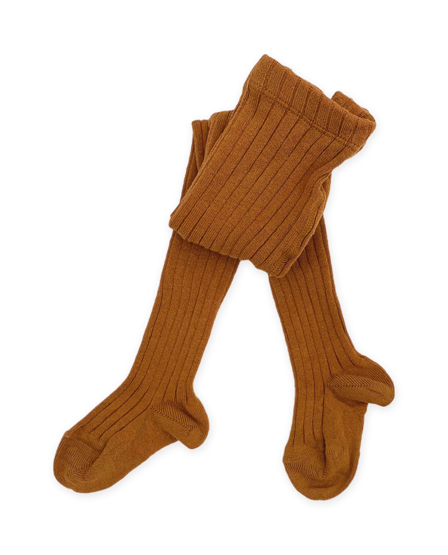 Ribbed Tights in Cinnamon