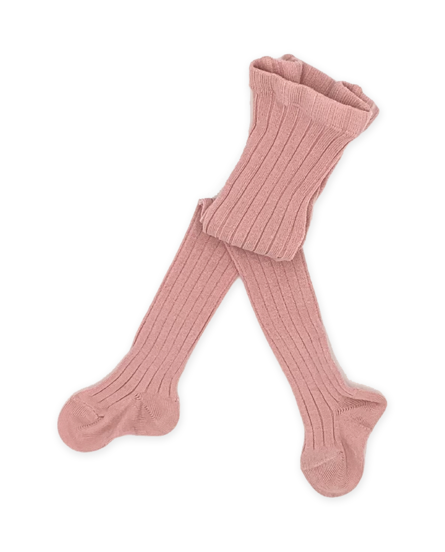 Ribbed Tights in Pink
